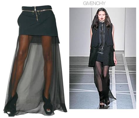 givenchy see through skirt